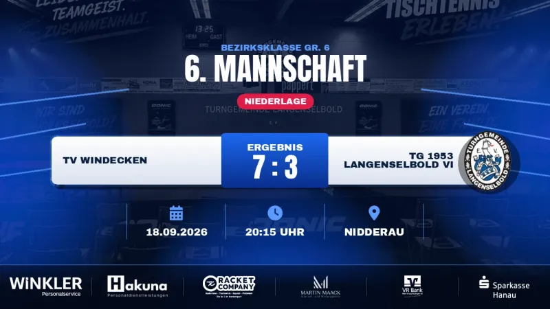 Aufholjagd ohne Happy End: TG Langenselbold VI verliert in Windecken mit 3:7