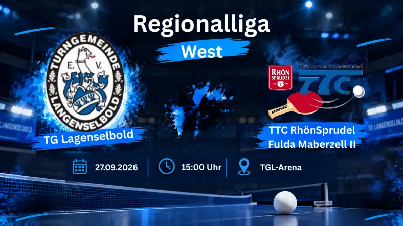 Regionalliga-Heimspiel in der TGL-Arena: TG Langenselbold empfängt Fulda-Maberzell II