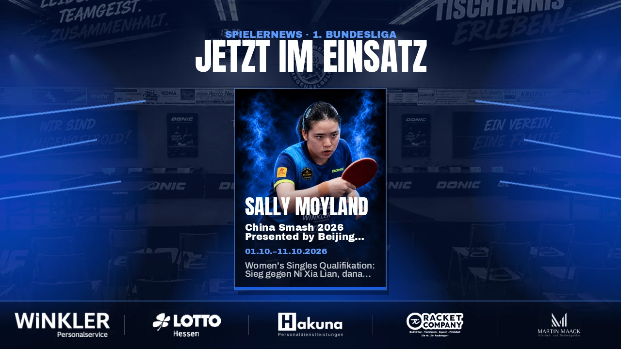 Sally Moyland beim China Smash 2026 in der Qualifikation im Einsatz