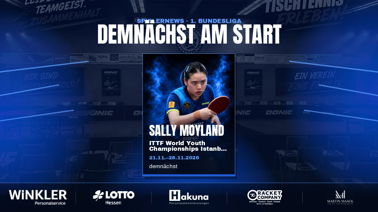 Sally Moyland reist zu den ITTF World Youth Championships nach Istanbul